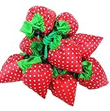Anseahawk 10 Assorted Colors Strawberry Shopping Bag Reusable Foldable ECO Plastic Bags Pouch Shoulder Tote