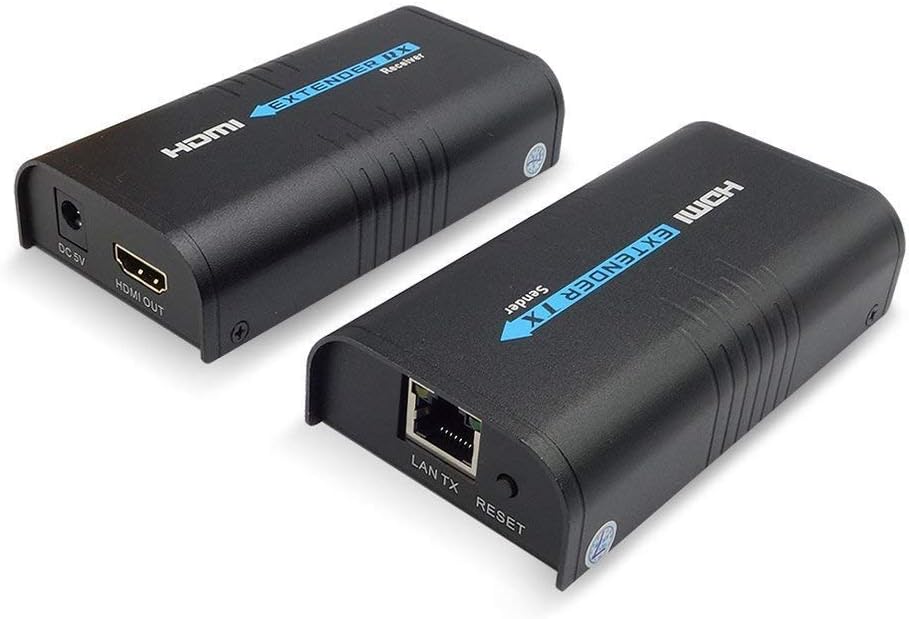 MYPIN LKV373A 1080P HDMI Extender 365ft/120M over Single Cat5 /Cat6 /Cat7 Ethernet Network and LAN Router/Switcher for HD STB,DVD,PS3