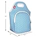 Neoprene Lunch Tote Bags with Pockets Thick Insulated Thermal Lunch Cooler Tote Blue Lunch Bags Waterproof Outdoor Travel Picnic Lunch Handbags Tote with Zipper