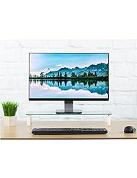 VIVO   Atril soporte de escritorio de vidrio ergonómico para monitor, LCD, LED TV, laptop y más (STAND V000R)