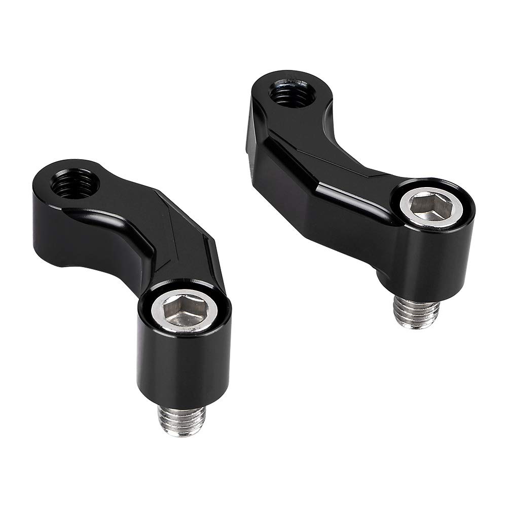 CNC Aluminum Motorcycle Mirror Risers Extension Adapter 10MM Kit