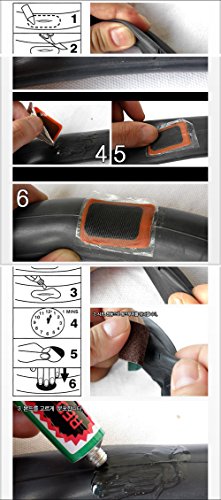 Multi-Function Rectangle Motor Bicycle Bike & Tyre Tire Inner Tube Puncture Rubber Patches Repair Kit (48Pcs)