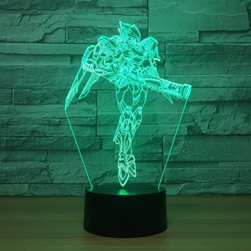 Kids Gift Pharah Night Light Loveing 3D Illusion Lamp with Touch Switch& Acrylic Base Wedding Birthday Party Family Gathing Design