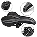 Cushion Gel Bicycle Bike Seat for Men - Comfortable Bike Saddle - Comfort for Road Racing,Mountain bike,Touring,Commuting,Triathlon,Indoor Cycling(Black)