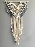 Youngeast 100% Handmade Boho Macrame Wall Hanging Home Décor,Beige&Grey