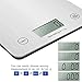 Digital Kitchen Scale，Slim Food Scale for Baking Cooking，Mini Multifunction Compact Scale with Precision Measuring，Tare & Auto Off Function，LCD Display，11lbs/5kg，Tempered Glass(Batteries Included)