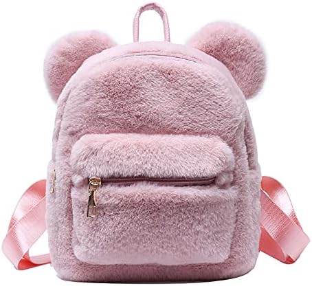 Y2K Fuzzy Pink Heart Mini Backpack EUC Amazon.com | Nite closet Pink Backpack Purse for Women  main image 3