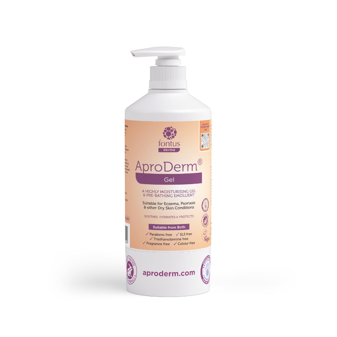 AproDerm® Gel 500g Pump – Highly Moisturising and Protective Gel; Suitable for Dry Skin, Dermatitis, Eczema and Psoriasis; Vegan