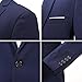 Mens Slim Fit 3-Piece Suit Blazer One Button Suit Jacket Tux Vest & Trousers,Black Suit, US Regular 34/Waist 28, Navy Blue