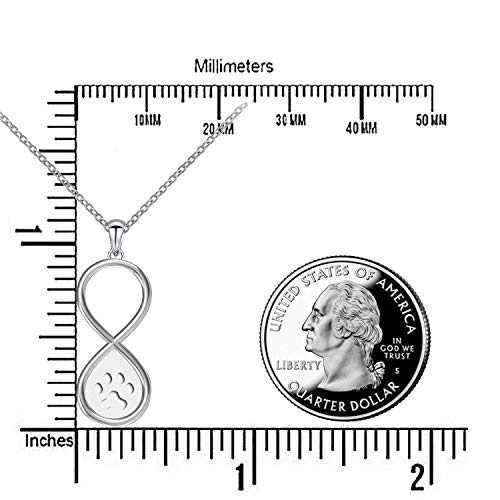 BEILIN Pet Paw Print Cremation Jewelry S925 Sterling Silver Keepsake Memorial Urn Necklace for Ashes w/Funnel Filler Kit (Infinity) - Thumbnail 5