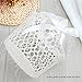 Unomor Hand Knitting Flower Girl Basket, White Wedding Ceremony Basket with Satin Bowknot, Elegant Hollow Design, Perfect for Petals and Special Occasions