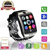 Smart Watch Bluetooth Smartwatch with SIM Card Slot \Camera\Touch Screen,Waterproof Phones Wrist Watch Sports Fitness Tracker Compatible with iPhone Android for Kids Men Women (silver)