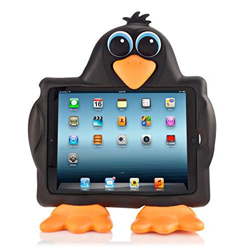 Koooky Tux the Penguin Children's Apple iPad Air Tablet Case - Drop, Shock and Scratch Resistant tablet case with car headrest travel attachment - for Apple iPad Air, Air 2