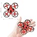 NIHUI Mini Quadcopter Drone RTF Helicopter UFO Drone with GYRO 2.4G 4CH 6 Axis AR Drone Flying RC Copter with LED Lights, Remote Control and Wind Propeller - Red (2 Battery)