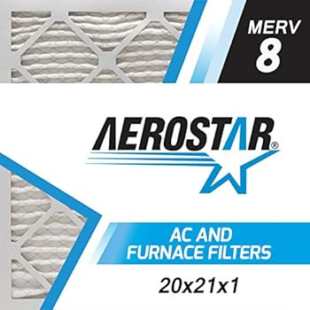 Aerostar 20x21x1 MERV 8, Pleated Air Filter, 20x21x1, Box of 6, Made in The USA