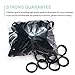 CYWLIFE 8.5mm Hair Ties Rubber Bands for Women Girls Thick Curly Hair, 100 PCS Black, Large No Crease Cotton Seamless Ponytail Holders Scrunchie for Kids Men, No Damage No Slip Soft Hair Elastics