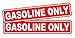 Pair Gasoline ONLY Decals/Stickers/Labels/Markers Fuel Gas