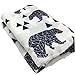 HGHG Cute Organic Cotton Muslin Swaddle Blankets Premium Receiving Blanket for Boys & Girls 47