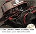 Leather Workout Belt - Weightlifting Belt with Metal Buckle for Men and Woman (Black/Red, Large)