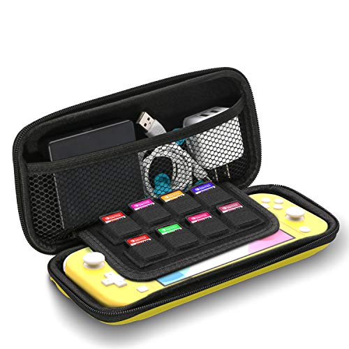 Carry Case for Nintendo Switch Lite, Hard Shell Protective Carrying Case Portable Travel Pouch Compatible With Nintendo Switch Lite Games, Console and Accessories – Yellow