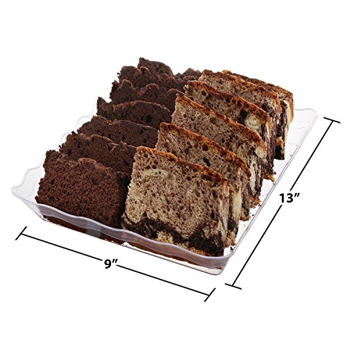 8 Pack Rectangular Plastic Trays, Heavyweight Disposable Serving Party Platters, 9" X 13"
