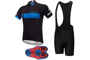 MOXILYN Men's Bike Clothing Set Cycling Jerseys Road Bicycle Shirts Kit + Bib Shorts Quick-Dry Full Zipper Riding Clothes