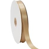 JESEP YONG 3/4" Khaki Double Face Satin Ribbon 100yd for Gifts | Soft 20mm polyester with glossy finish on both sides.Perfect for invitations,floral,hair bows,wedding &amp;party deco,DIY