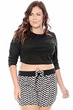 Multi Print Plus Size Drawstring Lounge Shorts