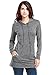 VESSOS Women's Long Sleeve Raglan Crewneck Pocket Tunic Sweatshirt & Hoodie S Deep Grey