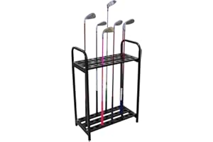 NORSENS Golf Club Organizer - 27 Hole Display Stand, Putter Rack Holder, Metal Golf Clubs Shelf Storage, Course Practice Supp