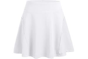 Zaclotre Girls Active Skort High Waisted Pleated Tennis Skirt Running Workout Athletic Skirts with Shorts 4-12Years