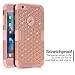 TOPSKY Compatible with iPhone SE Case,iPhone 5S Rose Gold Case, [Shock Absorption] Studded Rhinestone Bling High Impact Resistant Armor Defender Case for Apple iPhone 5 /iPhone 5S / iPhone SE, Rose Gold