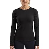 Zengjo Women's Long Sleeve Workout Tops Fitted Silky Cooling Athletic Performance Shirts Moisture Wicking for Yoga Gym