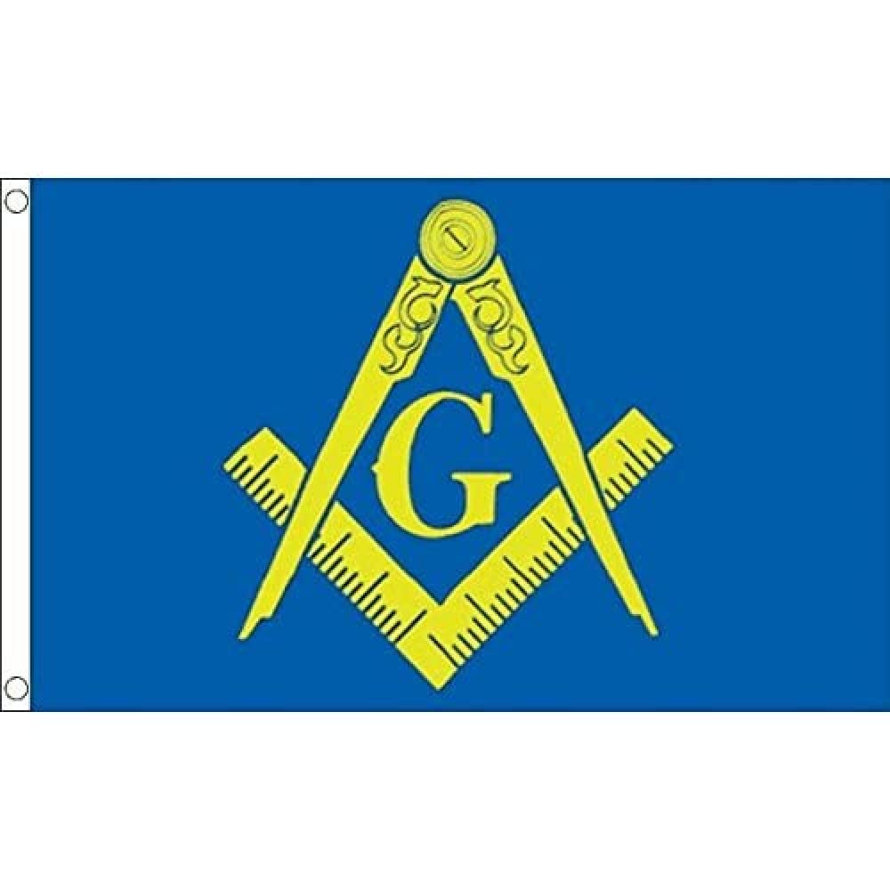 AZ FLAG - Masonic Blue And Yellow Flag - 3x5 Ft - 100D Polyester Freemasonry Banner with Two Metal Grommets - Fade Resistant - Vivid Colors - 3' x 5' Feet - 150x90 Cm