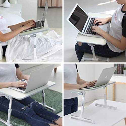 Neetto Height Adjustable Laptop Bed Table, Portable Lap Desk with
