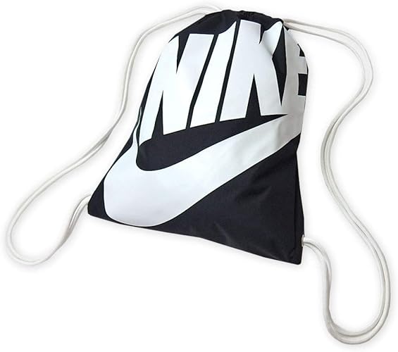 Amazon 子供 ナップサック バッグ 男の子 Nike ナイキ 13l ヘリテージ ジムサック サイドジップポケット ロゴ 男児 キッズ ジュニア ブラック Nike ナイキ シューズ バッグ