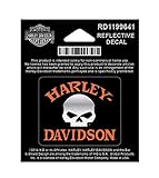 HARLEY-DAVIDSON Reflective Decal, Willie G. Skull, X-Small Size RD1199641