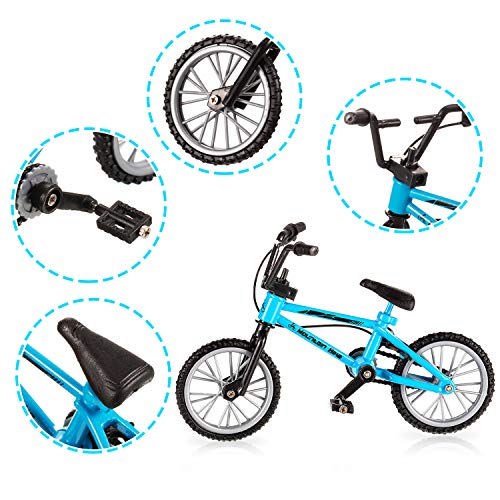 image for Gejoy 16 Pieces Finger Skateboard Finger Bike Set Mini Skateboard Fing