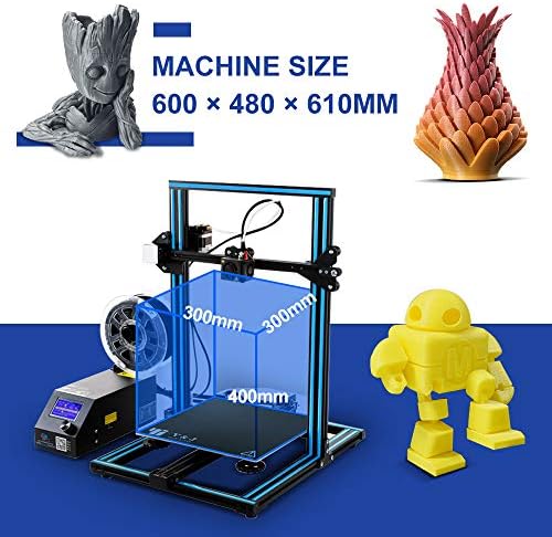 JETSUE New 3D Printer 95％ Aluminum, Full-Color is Not Touch Screen and Dual Z Axis Lead Screw, Fast Assembled Kit with Print Size 300x300x400mm