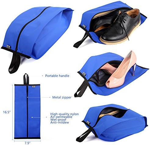Travel Shoe Organizer, Draway Waterproof Packing Cubes Shoes with Zipper Closure (4 in One Pack )
