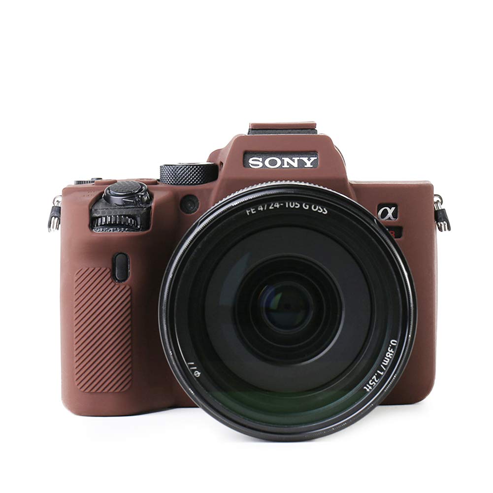 SONY Alpha 7R IV Case, kinokoo Silicone Case for SONY A7R4 /A7R IV /A7RM4/ SONY ILCE-7RM4 Silicone Cover - Coffee