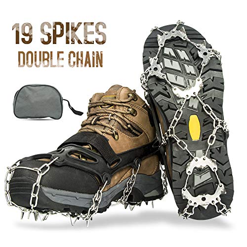 Aoriente Crampons, Ice Fishing, Ice Cleats for Men Women Ice Snow Grips