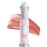 Flower Knows Shell's Jewel Nourishing Lip Glaze,Hydrating Watermelon Pink Lip Gloss with Hyaluronic,Moisturizing Plumping Oil,Non-Sticky,0.16 Fl.Oz(P02 Stellar Nacre)