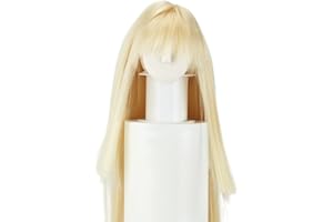 PH PandaHall Doll Wig 38cm Long BJD Doll Wig with Bangs Fiber Material Wig Cap Artificial Doll Hair Accessories Replacement f