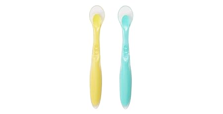 Mothercare Soft Silicone Spoons, Multicolor, Pack of 2