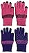 N'Ice Caps Kids Magic Stretch Warm Plush Lined Knit Touchscreen Gloves - 2 Pair Pack