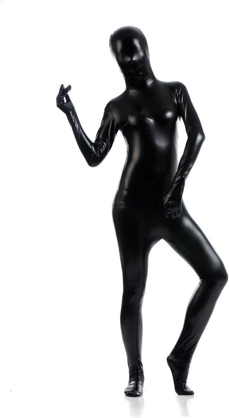 WOLF UNITARD Women's Shiny Metallic Zentai Catsuit