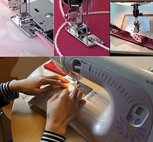 image for Stormshopping 3Pcs Narrow Rolled Hem Sewing Machine Presser Foot Set (