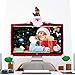XGuangage Christmas Computer Monitor Cover, Xmas Decorations Santa Claus Computer Monitor Border Cover, Elastic Laptop Computer Cover for Home Office Decorthumb 2