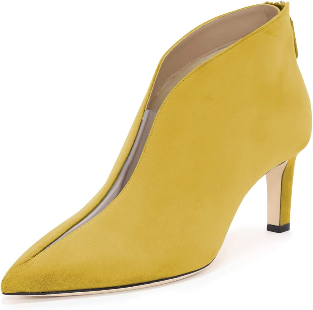 pointed mid heel boots